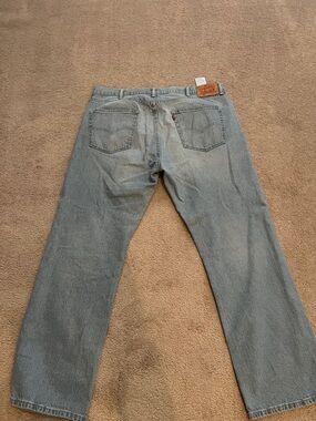 Levi's Men's 559 Light Blue Straight-Leg Jeans- W38, L32, Good Condition